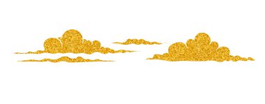 Altın renkli bulut çizimi