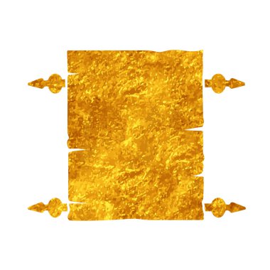 Altın rengi ile eski parşömen çizimi