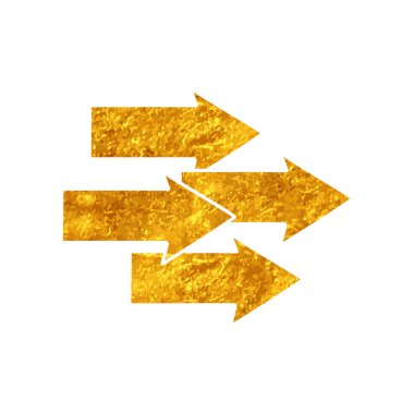 Altın renkli ok çizimi