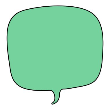 Sohbet baloncuğu el çizimi renk vektörü çizimi