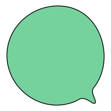 Sohbet baloncuğu el çizimi renk vektörü çizimi