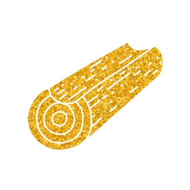 Kabin ahşap kütüğü altın rengi çiziyor