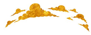 Altın renkli bulut çizimi