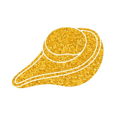 Altın renkli Avokado çizimi