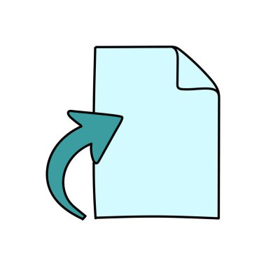 Belge el çizimi renk vektörü resimlemesi yükle