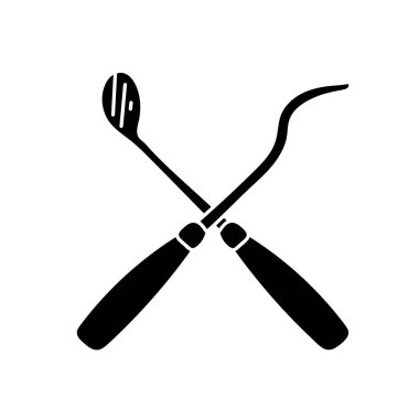 siyah el çizilmiş simge