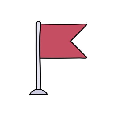 Boş bayrak el çizilmiş renk vektörü çizimi