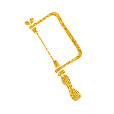 Kuyumcu ayarlanabilir testere ile altın rengi çizim