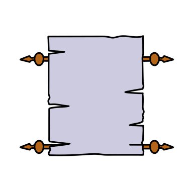 Klasik parşömen el çizimi renk vektörü çizimi