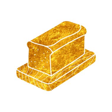 Ekmek ekmeği altın rengi çiziyor.