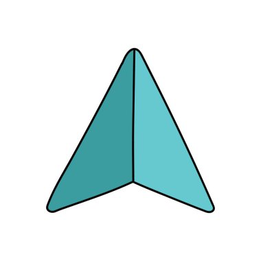 harita okunun baş eli renk vektörü çizimi