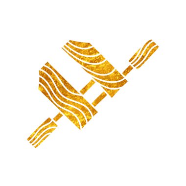 Tahta ahşap klemp altın rengi çizim