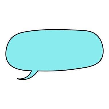 Sohbet baloncuğu el çizimi renk vektörü çizimi