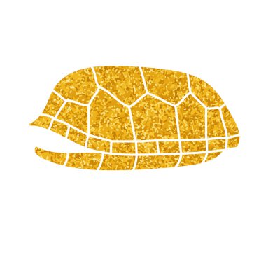 Altın renkli kaplumbağa kabuğu çizimi