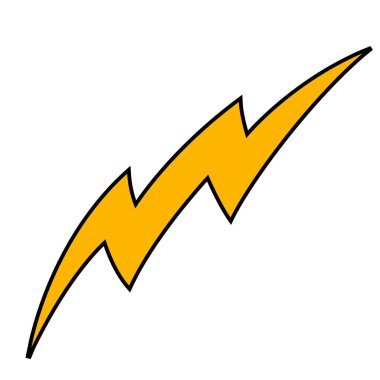 Gök gürültüsü çizilmiş renk vektörü çizimi