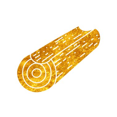 Kabin ahşap kütüğü altın rengi çiziyor