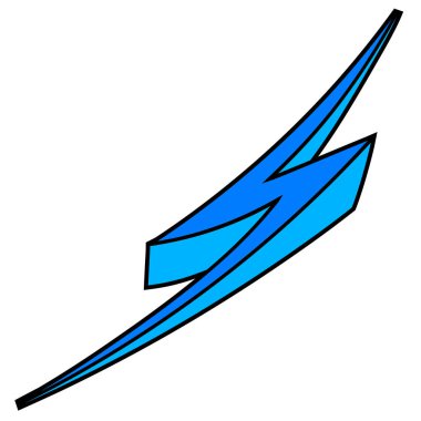 Gök gürültüsü çizilmiş renk vektörü çizimi