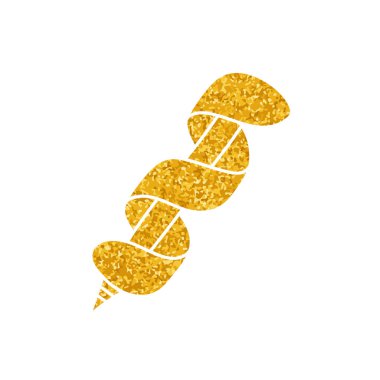 Ahşap uçlu matkap ucu altın rengi çizer