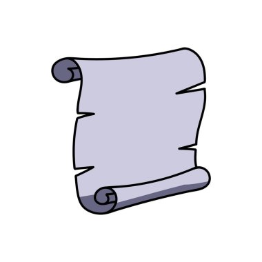 Klasik parşömen el çizimi renk vektörü çizimi