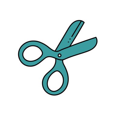 makas el çizimi renk vektörü çizimi