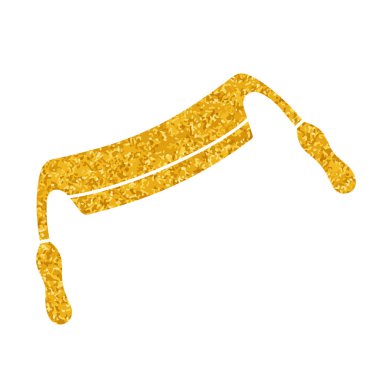 Altın rengi çizerek bıçak ikonu ahşap işleme aracı çiz