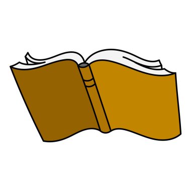 kitap el çizimi renk vektörü çizimi