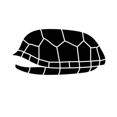 Kaplumbağa kabuğu siyah el çizimi simgesi