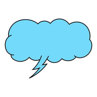 Sohbet baloncuğu el çizimi renk vektörü çizimi