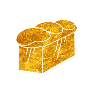 Altın renginde çizilmiş tatlı ekmek ekmeği