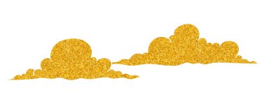 Altın renkli bulut çizimi