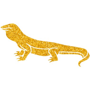 Komodo ejderha hayvan sürüngen simgesi