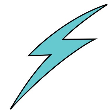 Gök gürültüsü çizilmiş renk vektörü çizimi