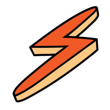 Gök gürültüsü çizilmiş renk vektörü çizimi