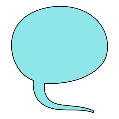 Sohbet baloncuğu el çizimi renk vektörü çizimi