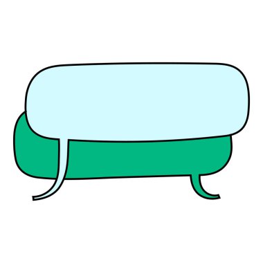 Sohbet baloncuğu el çizimi renk vektörü çizimi