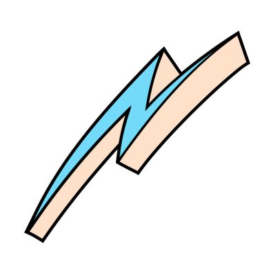 Gök gürültüsü çizilmiş renk vektörü çizimi