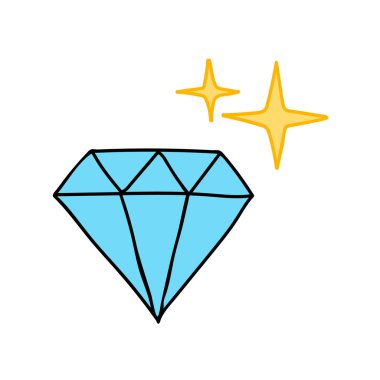 Elmas el çizimi renk vektörü çizimi