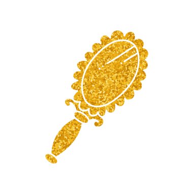 Altın renginde çizilmiş klasik güzellik aynası.