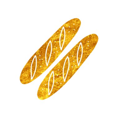 Baget ekmeği altın rengi çiziyor.