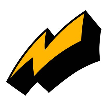 Gök gürültüsü çizilmiş renk vektörü çizimi