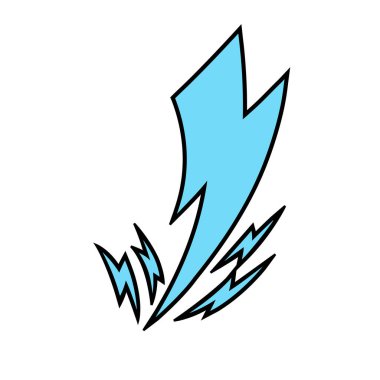 Gök gürültüsü çizilmiş renk vektörü çizimi