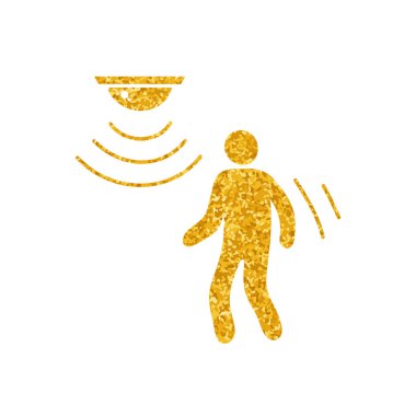 Altın rengi ile hareket sensörü çizimi