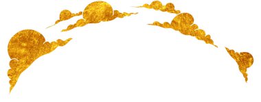 Altın renkli bulut çizimi