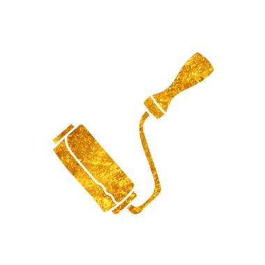 Altın rengi ile boyanmış silindir çizimi