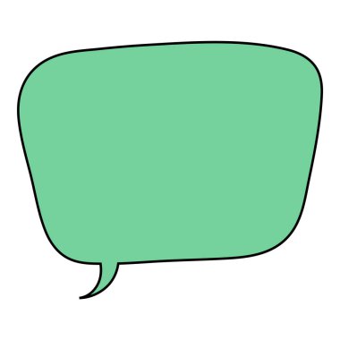 Sohbet baloncuğu el çizimi renk vektörü çizimi