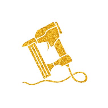 Hava çivi tabancası altın rengi çizim aracı