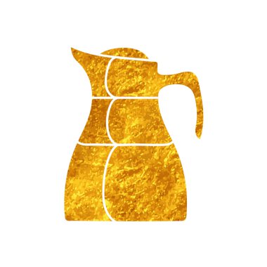 Altın renginde sürahi çizimi içmek