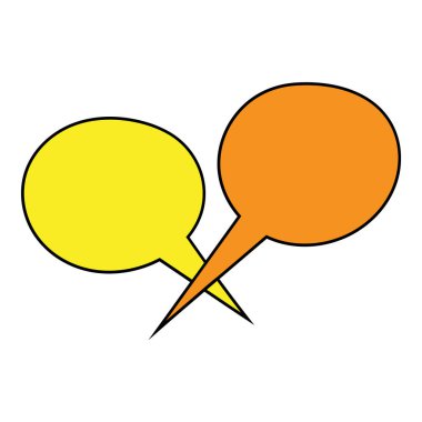 Sohbet baloncuğu el çizimi renk vektörü çizimi