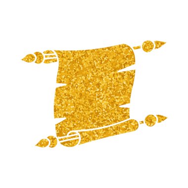 Altın rengi ile eski parşömen çizimi