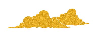 Altın renkli bulut çizimi